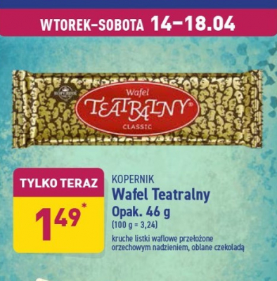Wafle teatralne classic Kopernik promocja