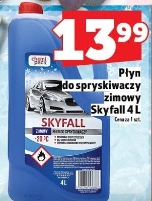 Płyn do spryskiwaczy zimowy Skyfall 4L promocja w TOPAZ