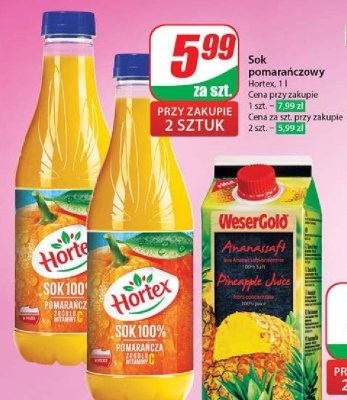 Sok pomarańczowy Hortex promocja