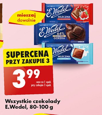 Czekolada gorzka E. wedel promocja