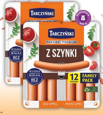 Parówki Tarczyński Parówki Premium z szynki promocja w Dino