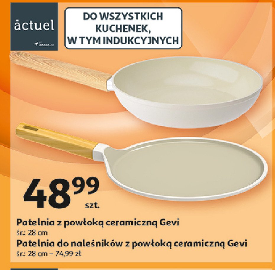 Patelnia aluminiowa gevi 28 cm Actuel promocja