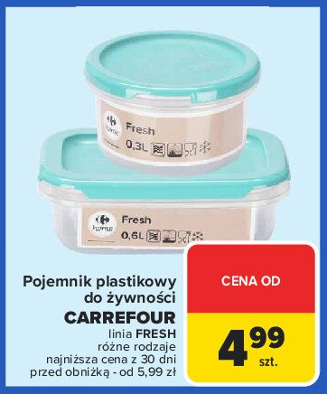 Pojemnik fresh 0.3 l okrągły Carrefour promocja w Carrefour Market