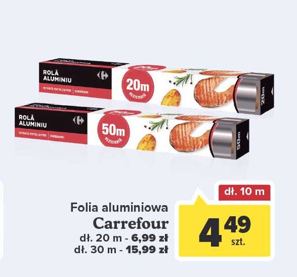 Folia aluminiowa 30 m Carrefour promocja