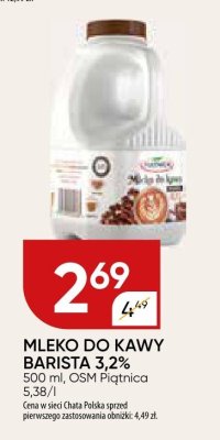 Mleko do kawy barista 3,2% promocja w Chata Polska