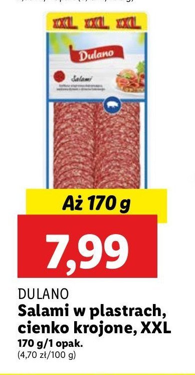 Salami premium plastry Dulano promocja