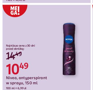 Dezodorant soft Nivea pearl & beauty promocja w Rossmann