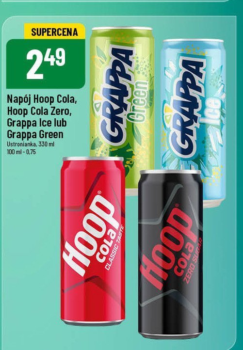 Napój HOOP COLA ZERO promocja