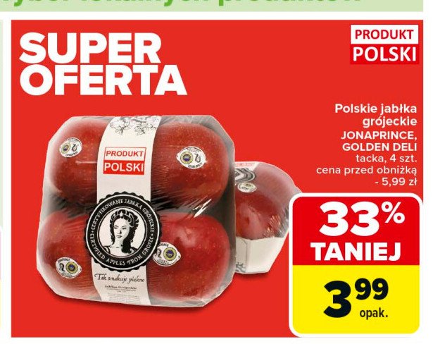 Jabłka golden  delicious promocja