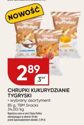 Chrupki kukurydziane tygrski wybrany asortyment promocja w Chata Polska