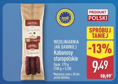Kabanosy staropolskie  promocja w Aldi