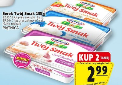 Serek Twój Smak 135g różne rodzaje promocja w Prim Market