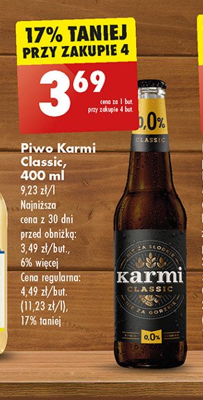 Piwo Karmi classic promocja w Biedronka