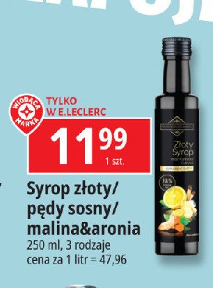 Syrop pędy sosny Kwintesencja smaku promocja w Leclerc