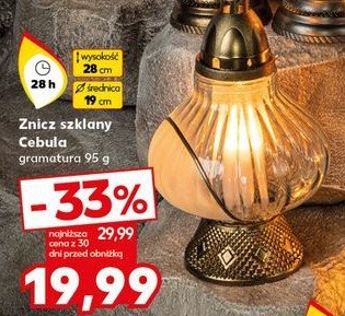 Znicz szklany cebula 95 g promocja