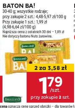 Baton banan i zboża Bakalland ba! promocja