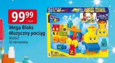 Klocki Mega Bloks Muzyczny pociąg promocja w Leclerc