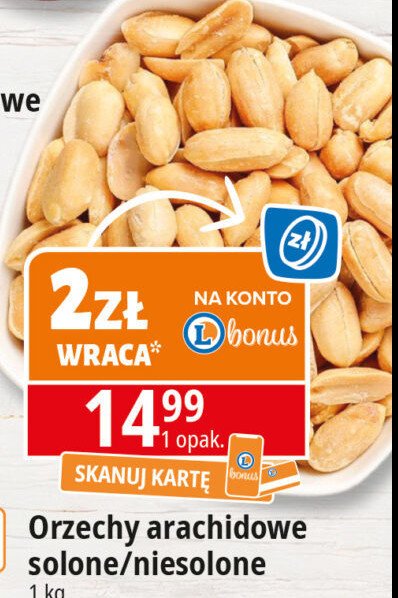 Orzechy arachidowe niesolone promocja