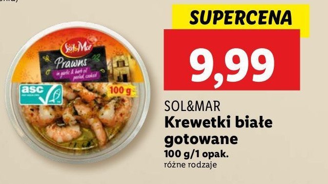 Krewetki białe gotowane Sol&mar promocja