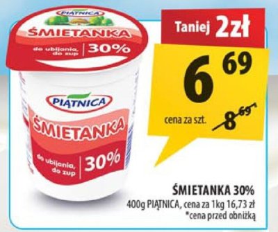 Śmietanka 30% promocja w Arhelan