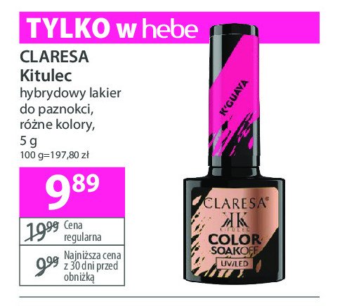 Lakier hybrydowy kaleidoscope Claresa kitulec promocja