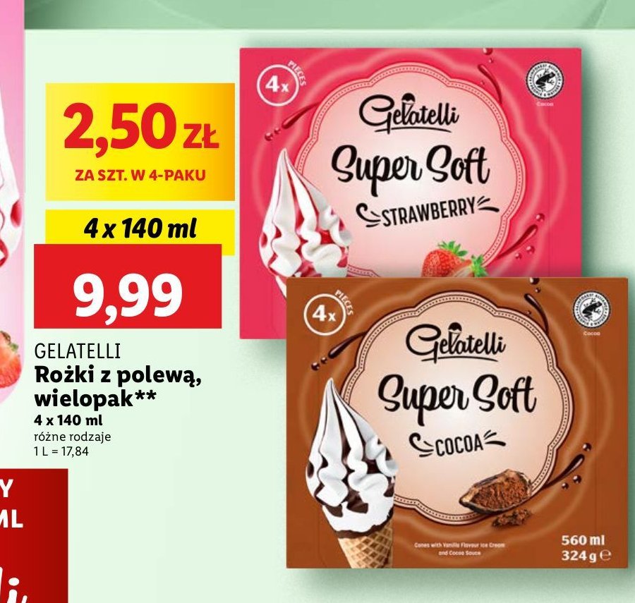 Lody czekoladowe Gelatelli promocja