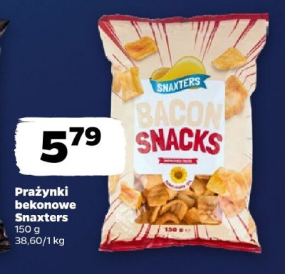Prażynki bekonowe Snaxters promocja w Netto