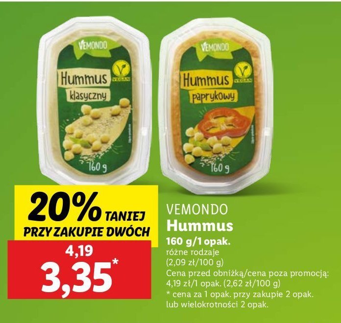 Hummus paprykowy Vemondo promocja