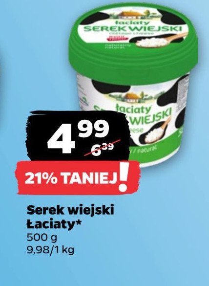 Serek wiejski naturalny Łaciaty promocja w Netto