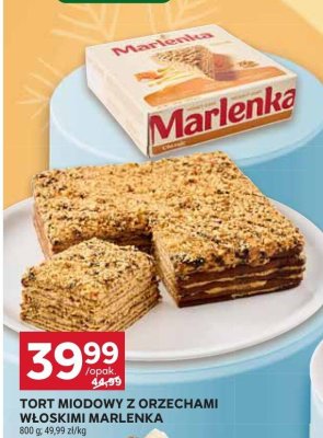 Tort miodowy z orzechami włoskimi Marlenka promocja w Stokrotka