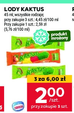 Lód arbuzowo-jabłkowy Nestle kaktus promocja