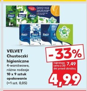 Chusteczki higieniczne original Velvet promocja w Kaufland