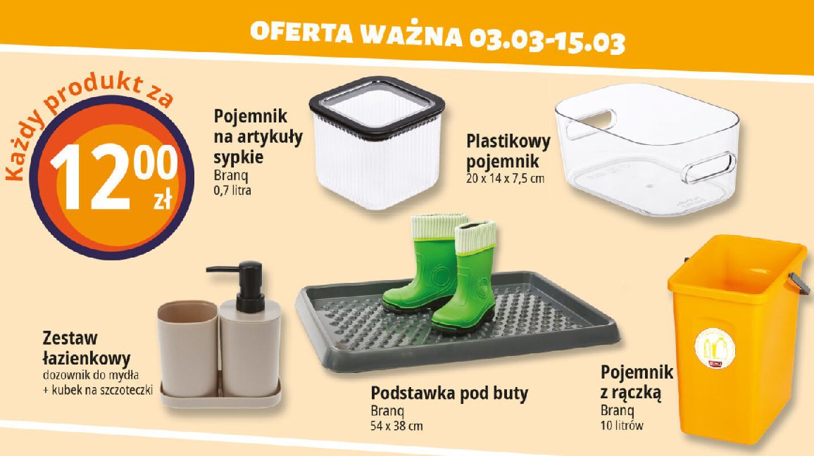 Pojemnik z rączką 10 l Branq promocja w Leclerc