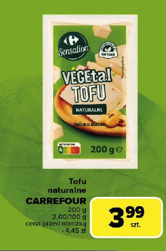 Tofu naturalne Carrefour sensation promocja w Carrefour