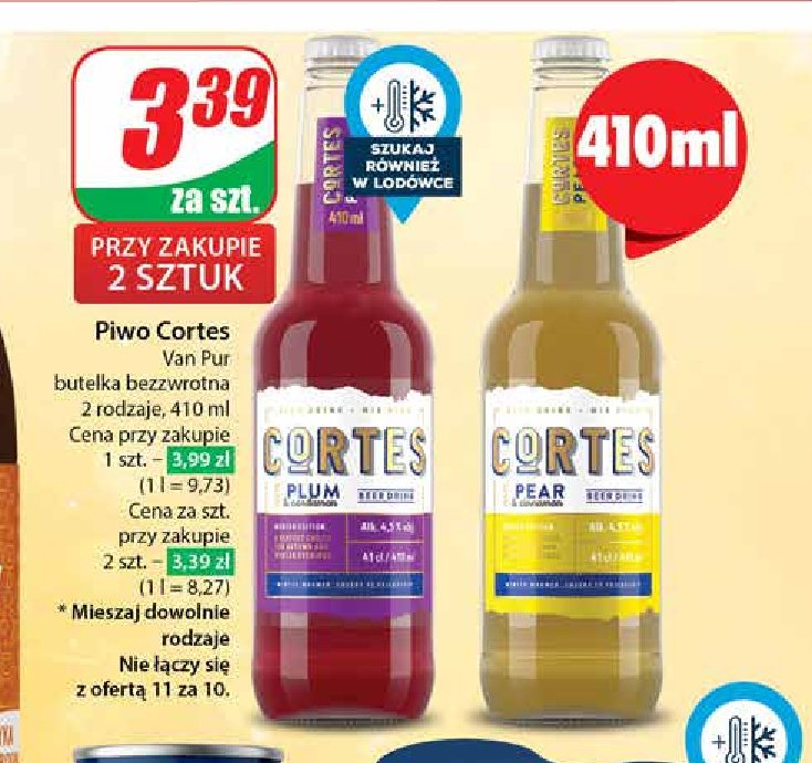 Piwo plum Cortes promocja