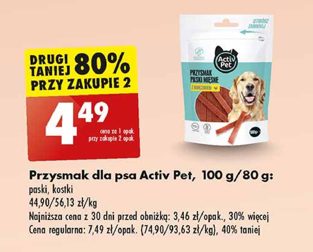 Kostki dla psa z wapnem drobiowe Activ pet promocja