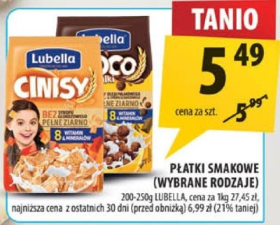 Płatki smakowe Lubella promocja w Arhelan