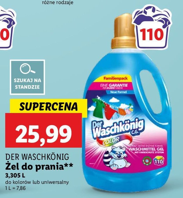 Żel do prania color Der waschkonig promocja