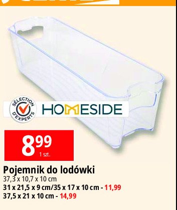 Pojemnik do lodówki 37.3 x 10.7 x 10 cm HOMESIDE promocja