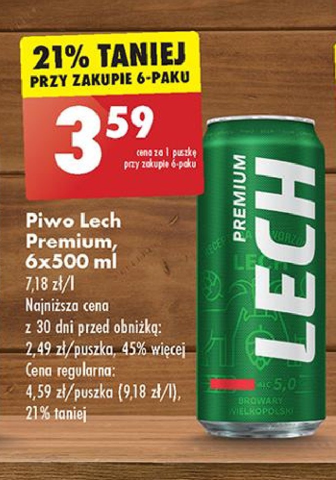 Piwo Lech promocja w Biedronka