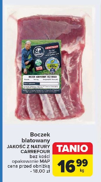 Boczek wieprzowy bez kości Carrefour targ świeżości promocja