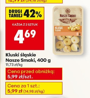 Kluski śląskie Nasze Smaki, 400 g promocja w Biedronka