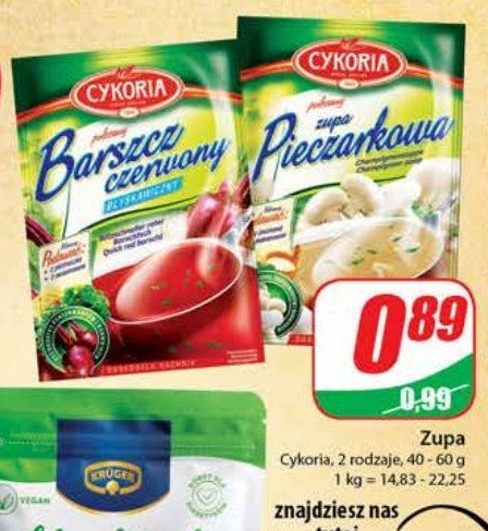 Zupa pieczarkowa Cykoria promocja