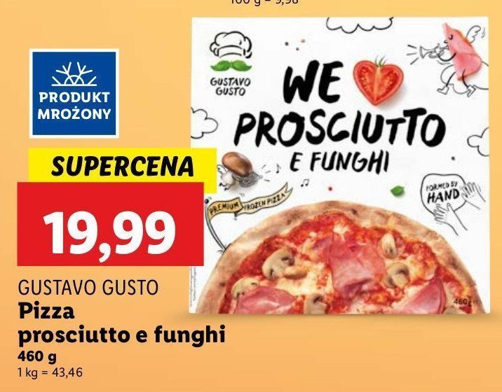 Pizza prosciutto e funghi Gustavo gusto promocja