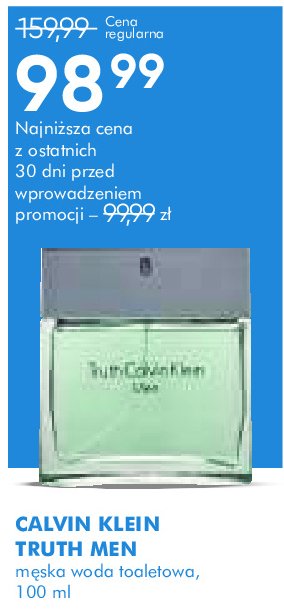 Woda toaletowa Calvin klein truth men promocja