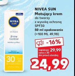 Krem do twarzy ochronny spf 30 NIVEA SUN promocja