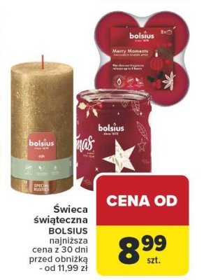 Świeca świąteczna Bolsius promocja w Carrefour