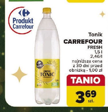 Napój fresh tonic Carrefour sensation promocja