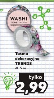 Ta艣ma dekoracyjna washi tape 1.5 cm x 5 m promocja