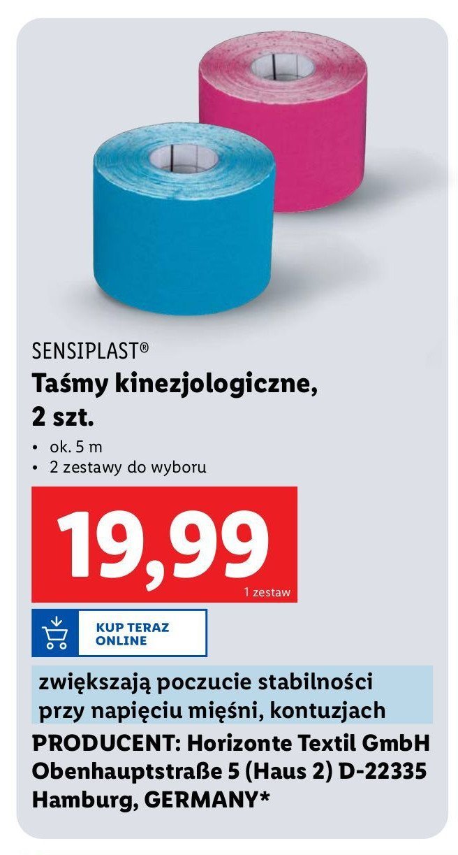 Taśma sportowa Sensiplast promocja